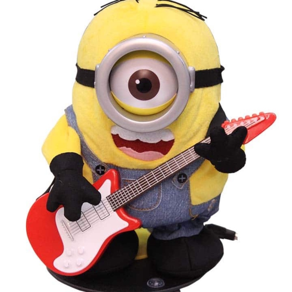 Minion Plush Toy with Red Guitar